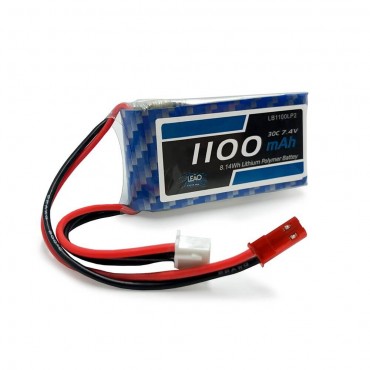 BATERIA LIPO 7.4V 2S 1100MAH 30C / 60C PLUG JST AUTO AERO NAUTI HELI WLTOYS LB1100LP2JST